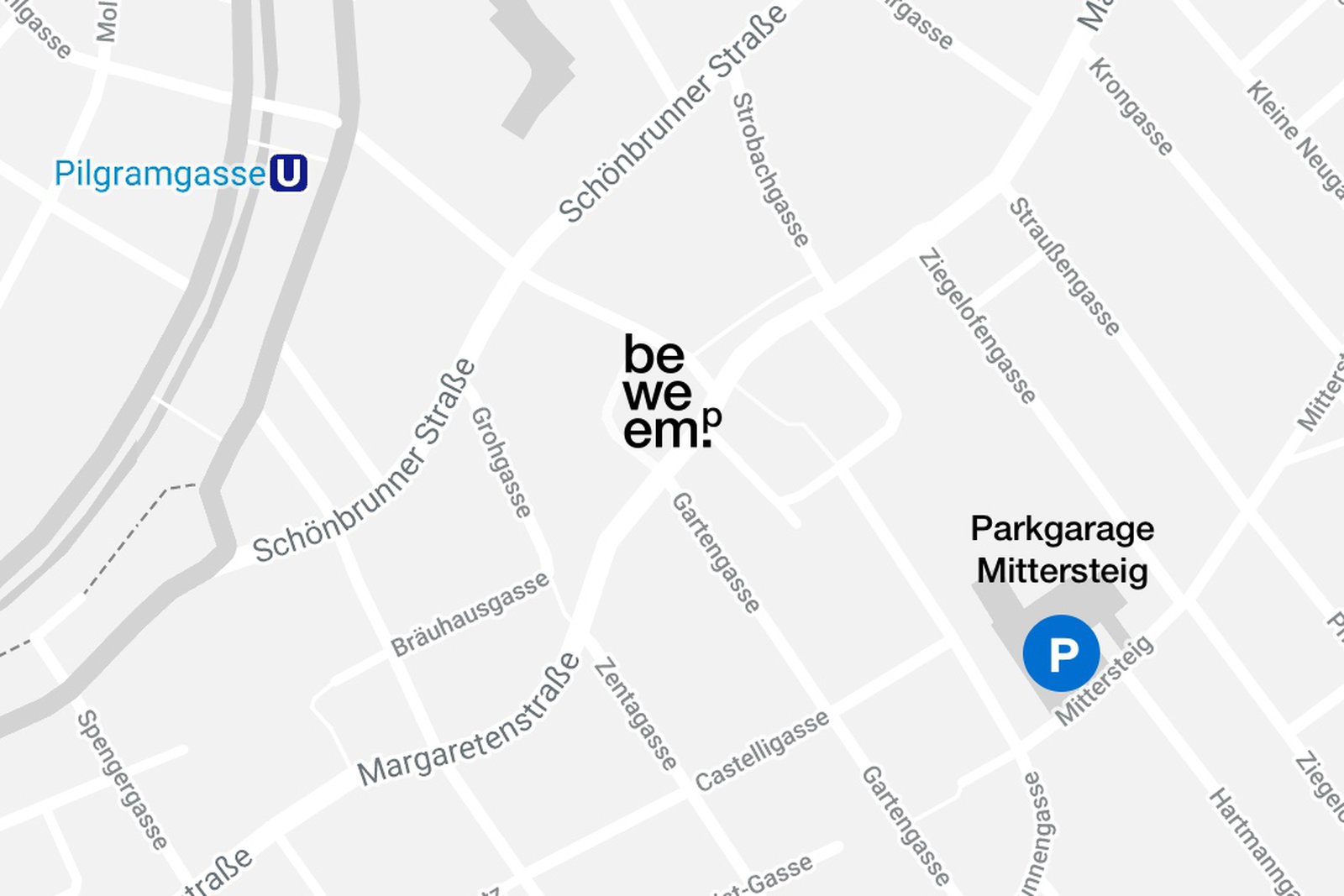 Unser Büro ist mit den folgenden öffentlichen Verkehrsmitteln erreichbar:
U4-Station „Pilgramgasse“ und den Buslinien 12A,13A,14A und 59A – Station „Margartenplatz“.
Besucher können auch in Gehnähe in der Parkgarage Mittersteig 26, 1050 Wien parken.