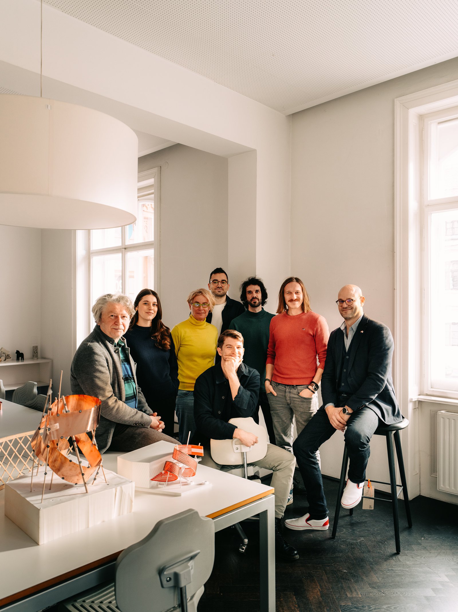 Unser Team für Osaka (v.l.n.r.): Johann, Livia, Maria, Mihael, Luka, Paul, Clemens, Hubert