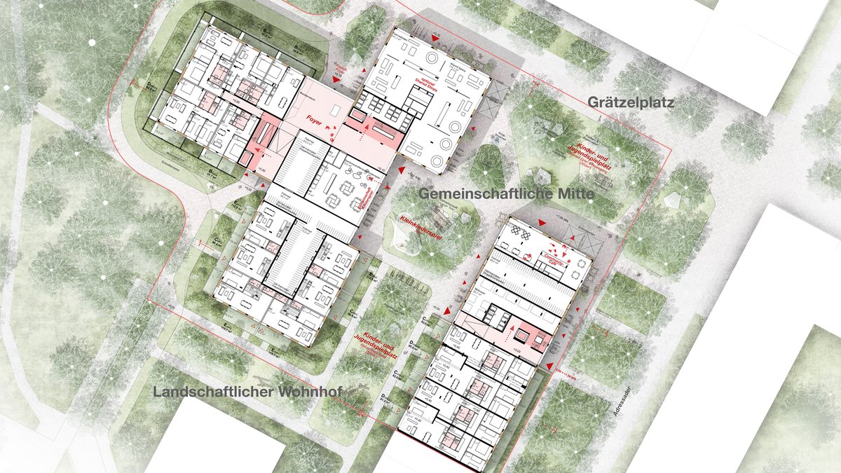 Stadtquartier Eibengasse - Wettbewerb 1. Platz